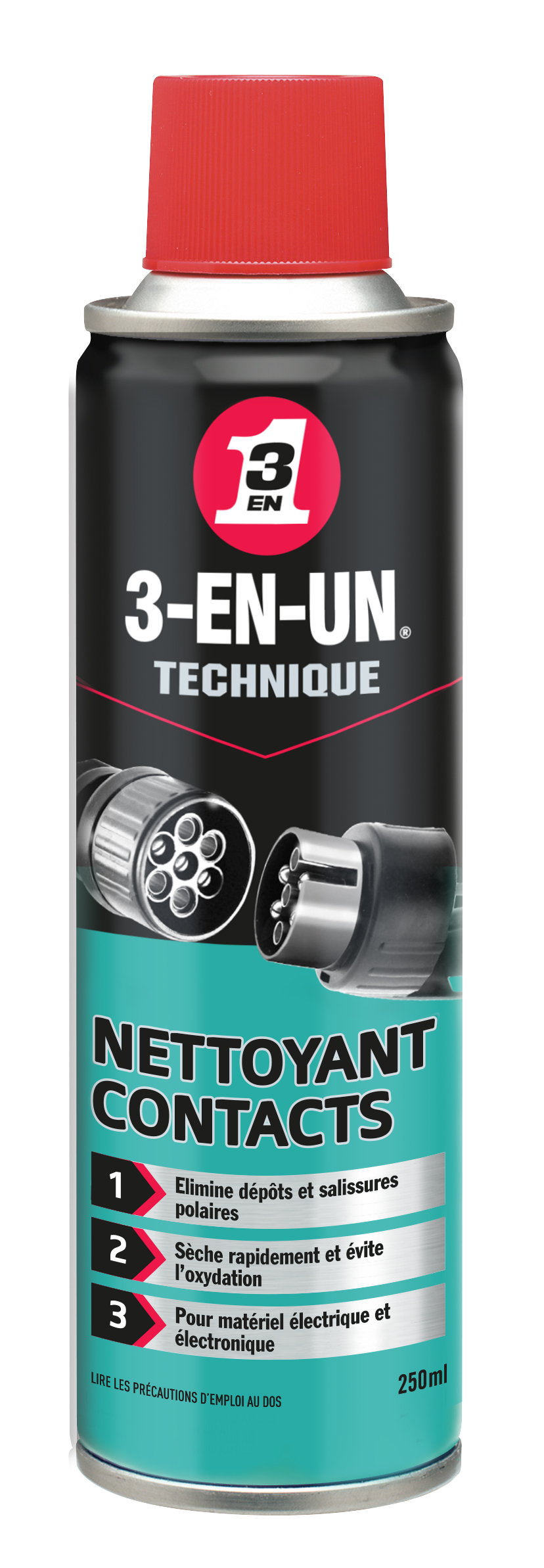 Spray nettoyant contact Technique - 250ml - 3-EN-1